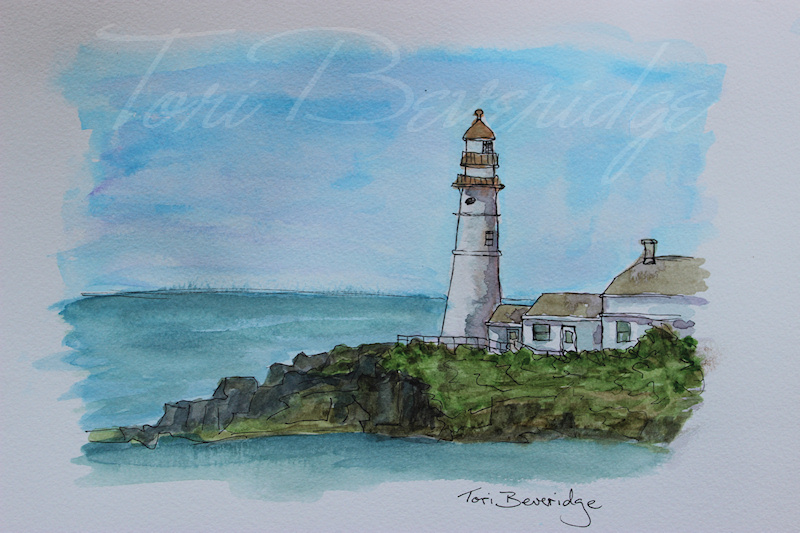 Lighthouse Sketch by Tori Beveridge