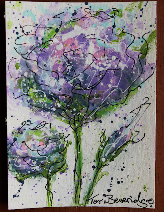 Photo of Purple Expressionist Floral by Tori Beveridge