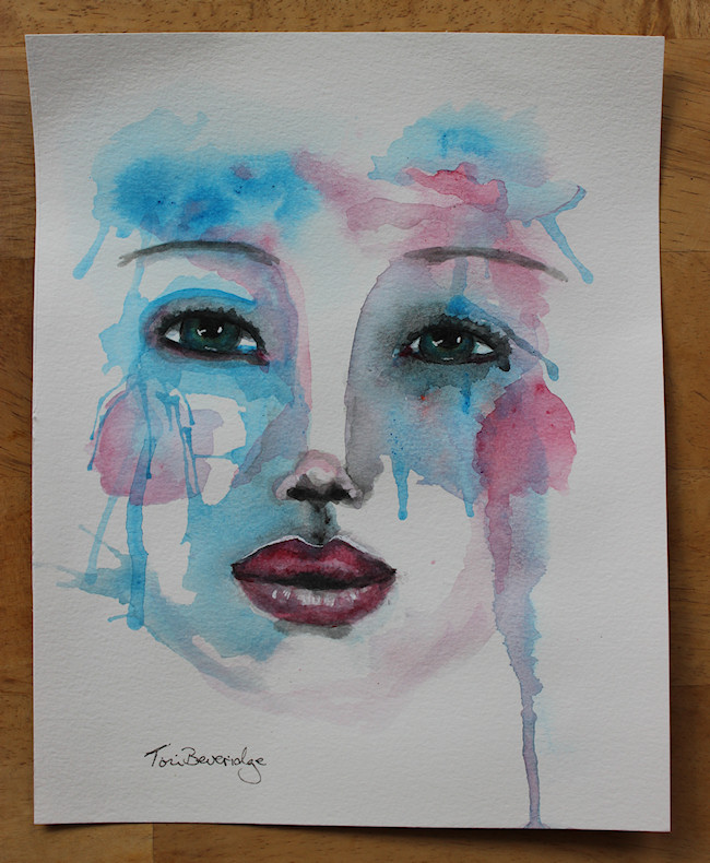 30 in 30 day 8 drippy face by tori beveridge